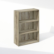 Furinno SIMPLE Book Shelf, 3-Tier Bookshelf, Storage Shelves Bookcase,Sonoma Oak