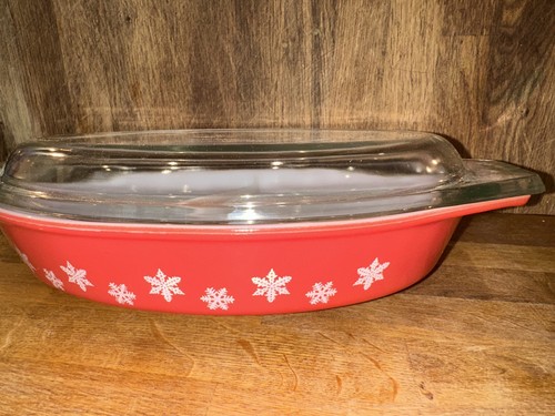 Pyrex snowflake gaiety coral - snowflake,