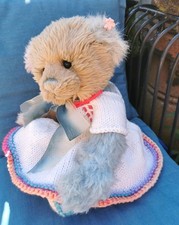 Hand knitted teddy bear