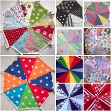 BUY 2 GET 1 FREE.Handmade fabric bunting.Vintage florals,rainbow.Weddings.