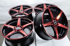 17" Black Red Wheels Rims 5