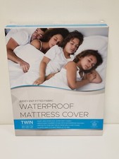 Sultan’s Linens TWIN Waterproof Mattress Cover Jersey Knit Fitted Fabric NIB