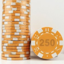 50 x DARK YELLOW 250 Dice, 14g