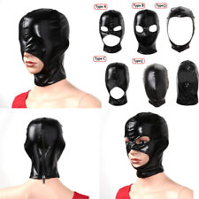 Adult Full Face Mask Shiny Balaclava Face Head Cover Hollow,Eyes  Sex Headgear