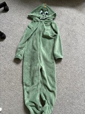 H&M Dino Dinosaur Green Fleece 1Onesie All-in-one Age 7-8 Years 122/128