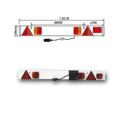 Trailer lighting board 6ft - trailer,