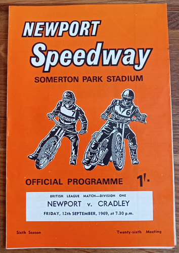 Speedway programme newport - newport, v
