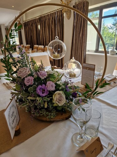 Wedding centrepiece hoop