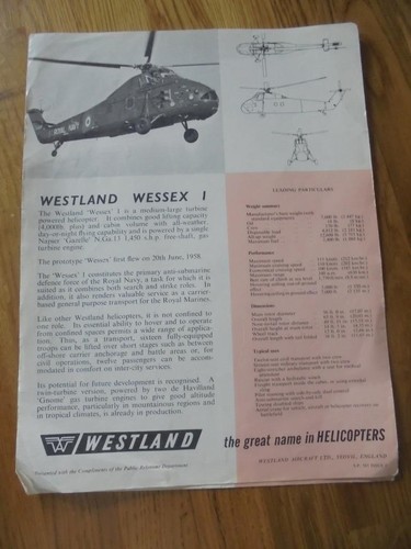 Westland wessex promotional - westland,