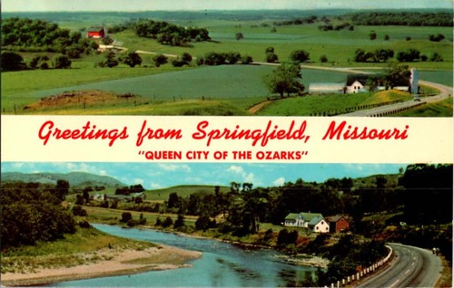 Springfield postcard ozarks - springfield,