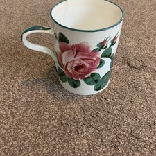 Robert Heron Wemyss Ware porter tankard mug 'cabbage roses' pattern c1910 ~ 15cm