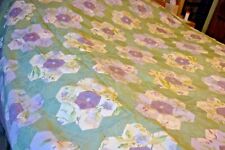 Patchwork Quilt/ Throw  Bedspread vintage Laura Ashley fabrics 94" x 86"