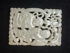Qing dynasty Chinese white Jade Fine carved archric style  Pendant