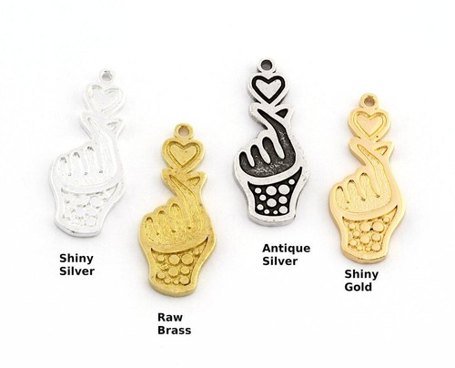 Finger heart hand - finger, charms