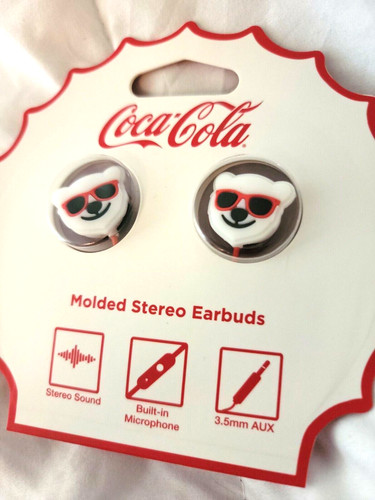 Coca cola earbuds bear - earbuds, molded