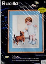 Bucilla Counted Cross Stitch Kit The Reward Dog Child Embroidery