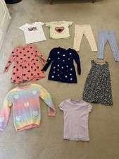 Girls Age 6-7 Years Clothes Bundle 9 Items H&M George Primark