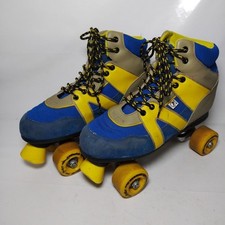 Size 6 SFR Rio Retro Skates Kids Adult Quad Roller UK 39 Blue Yellow Used