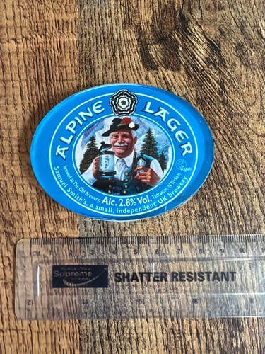 Alpine lager bar display oval - lager,