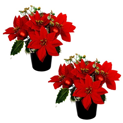Christmas grave flower pot - flower,