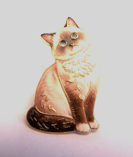 Lovely persian cat enamel - lovely,
