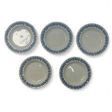 5 x Side Plates Wedgwood Etruria & Barlaston Embossed Queensware 15/16cm Blue 