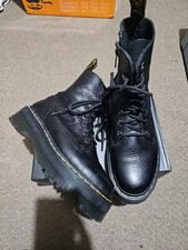 Dr. Martens Jadon III Platform Soft Pisa Leather Boots Black UK Size 7 Women's