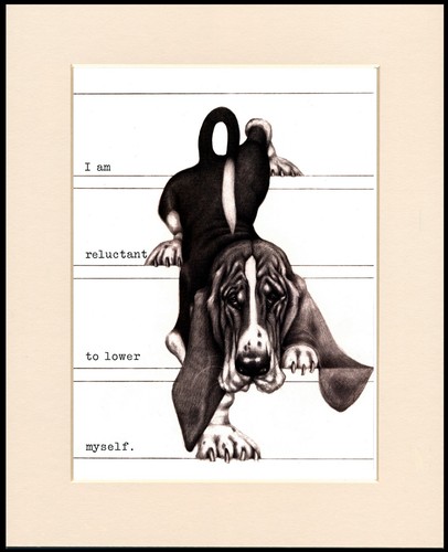 Basset hound dog art - hound,