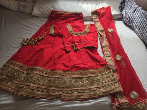 Red bridal lehanga indian - red,