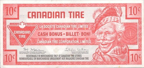 Canadian tire cent - cent, cash