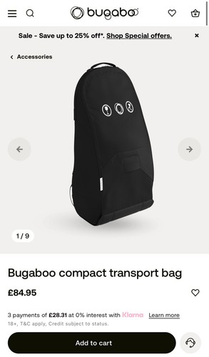 Bugaboo compact transport - compact, bag