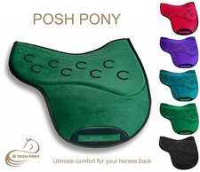 Saddle pad numnah with full spine/wither clearance and ultimate back protection