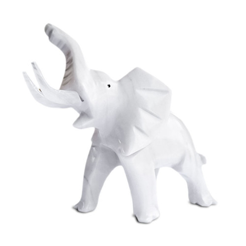 White marble elephant - white,