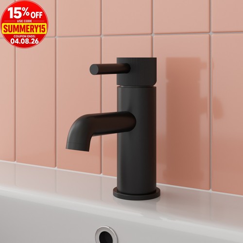 Matt black basin - black,
