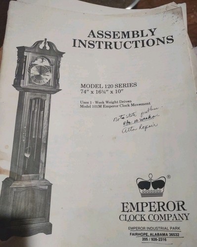 Vtg emperor clock company - emperor,