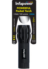 INFAPOWER FO11 140 LUMEN POWERFUL POCKET TORCH 3 FUNCTION CAMPING REF5825-5830