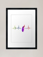 peacock heartbeat watercolor