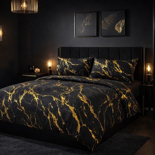 Duvet cover set black - set,