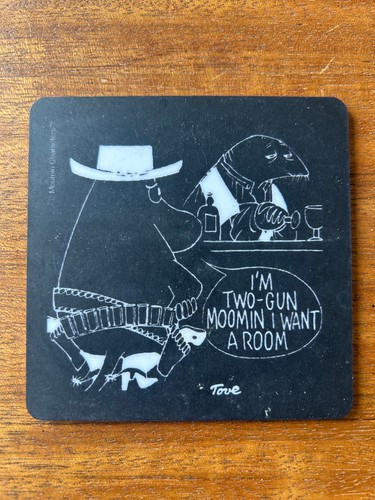Black moomin coaster birch - black,