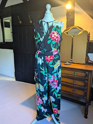 Roman black floral wide - roman, wide-leg