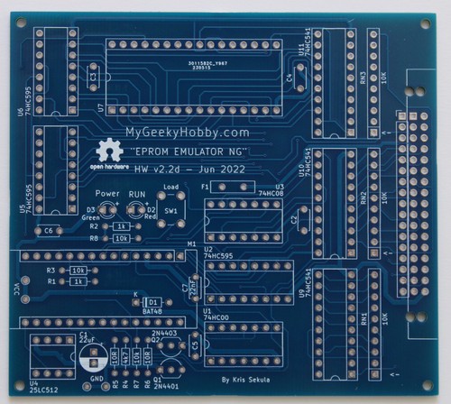 Eprom emulator 2d pcb - emulator, ng