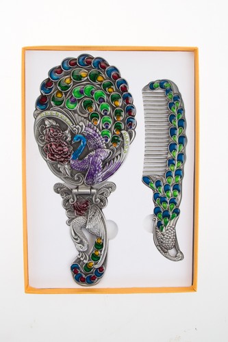 Antique mirror comb - comb, set