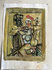 PICASSO drawing on old paper