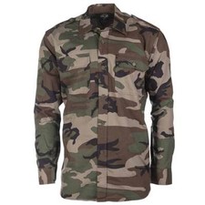 Mil-Tec Mens Ripstop Cotton Field Shirt Long Sleeve Military Army Uniform S-3XL