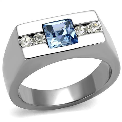 Mens blue topaz - , ring