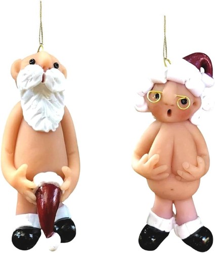 Pack naughty santa ornaments - 2-pack,