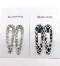 Sparkly Metal Hair Clips Snap