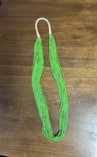 Native American Made Navajo Necklace  Green Gaspeite Williamian Boone Jewelry #B