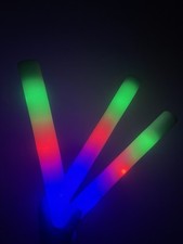 16Pcs LED Foam Glow Sticks Mixed with Modes Colourful Flashing Glow Sticks