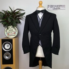 Bailey & Hughes (38S) BESPOKE Morning Tailcoat + Wool Waistcoat Frogging Wedding